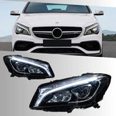 LED Headlights for 2014-2019 Mercedes-Benz CLA C117/W117 | Start-Up Animation, White DRL, Plug & Play