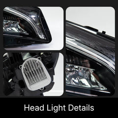 LED Headlights for 2014-2019 Mercedes-Benz CLA C117/W117 | Start-Up Animation, White DRL, Plug & Play