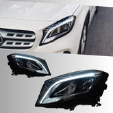 LED Headlights for 2015-2020 Mercedes-Benz GLA250 X156 | Fit OE Halogen Only, Start-Up Animation