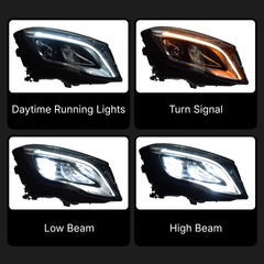LED-Scheinwerfer für 2015-2020 Mercedes-Benz GLA X156 | Nur Halogen ab Werk, Startanimation