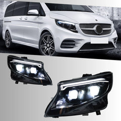 LED-Scheinwerfer für 2016-2023 Mercedes Vito/V-Klasse W447 | Startanimation