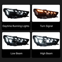 LED Headlights for 2017-2019 Audi A4 8W B9 Pre-Facelift | RS-Style, Start-Up Animation, White DRL, Plug & Play