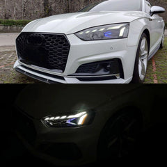 LED Headlights for 2018-2020 Audi A5 S5 F5 Pre-Facelift | RS-Style, Start-Up Animation, White DRL, Plug & Play