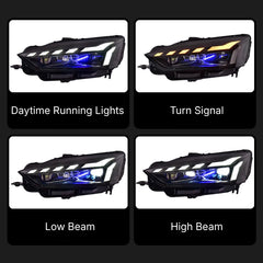 LED Headlights for 2018-2020 Audi A5 S5 F5 Pre-Facelift | RS-Style, Start-Up Animation, White DRL, Plug & Play