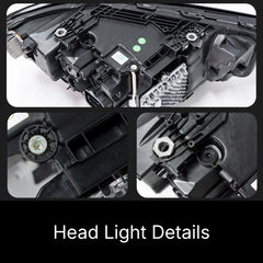 LED Headlights for 2021-2023 BMW 5 Series G30 Pre-LCI | Dual Blue Eyebrow, Tri-Color DRL, Plug & Play