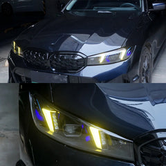LED Headlights for 2023-2026 BMW 3 Series G20 LCI | Dual-Color Fang DRL, Plug & Play