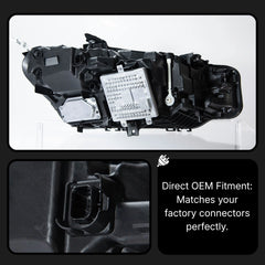 LED Headlights for 2023-2026 BMW 3 Series G20 LCI | Dual-Color Fang DRL, Plug & Play