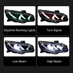 LEDHeadlightsforHondaCivic10thGen_2016-2021_App-ControlledRGBLamboStyleDRL_DemonEye_5 - NOXBEAM