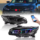 LEDHeadlightsforHondaCivic10thGen_2016-2021_NEWDesignRGBDRL_SequentialSignals_3 - NOXBEAM