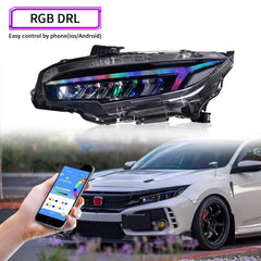 LEDHeadlightsforHondaCivic10thGen_2016-2021_NEWDesignRGBDRL_SequentialSignals_5 - NOXBEAM