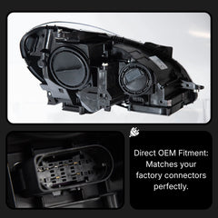 LED-Scheinwerfer für 2012-2014 Mercedes C-Klasse W204 Facelift | nur Halogen, Startanimation