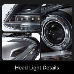 LED-Scheinwerfer für 2012-2014 Mercedes C-Klasse W204 Facelift | nur Halogen, Startanimation