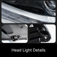 LED-Scheinwerfer für 2012-2014 Mercedes C-Klasse W204 Facelift | nur Halogen, Startanimation