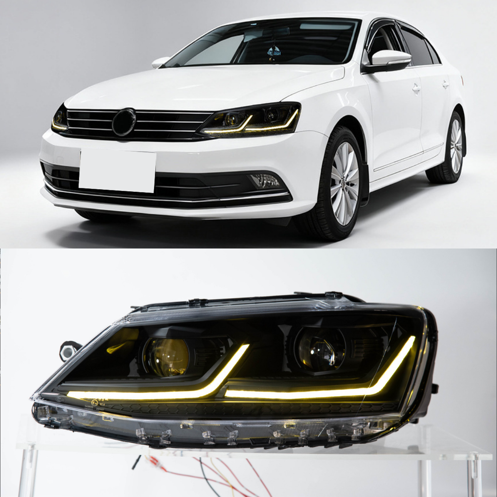 LEDHeadlightsforVWJettaMk6Sedan_2011-2018_GoldWhiteDRL_StartupAnimation_DRL_ForHalogenONLY_1 - NOXBEAM