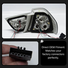 LED Tail Lights for 2006-2011 BMW 3 Series E90 Sedan | Start-Up Animation, Plug & Play