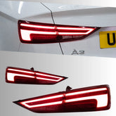 LED Tail Lights for Audi A3 S3 8V 2015-2016 | OE Halogen Upgrade Only for Sedan, Dynamic Sequential Signals, Plug & Play