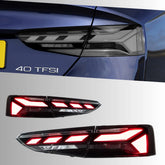 LED Tail Lights for Audi A5 S5 RS5 B9 F5 Sportback 2018-2020 | RS Style Pre-Facelift 4-Door, Start-Up Animation, Sequential, Plug & Play