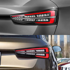 LED-Rückleuchten für 2015-2018 Audi Q3 8U Facelift | Klar/Rot, dynamischer Blinker