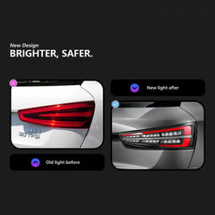 LED-Rückleuchten für 2015-2018 Audi Q3 8U Facelift | Klar/Rot, dynamischer Blinker
