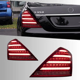 LED Tail Lights for Mercedes W221 S-Class 2006-2013 | Diamond Style for S550 S600 S63 AMG Sedan, Sequential, Plug & Play