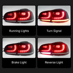 LED-Rückleuchten für 2010-2014 VW Golf 6, GTI & Golf R | Startanimation, dynamischer Blinker