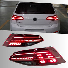 LED Tail Lights for VW Golf MK7 2015-2017 | OE Upgrade for GTI & Golf R Hatchback, Pre-Facelift, Start-Up Animation, Sequential, Plug & Play