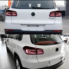 LED Tail Lights for VW Tiguan 2012-2017 | OE Upgrade for MK1 SUV R-Line, Red Lens, Start-Up Animation, Sequential, Plug & Play