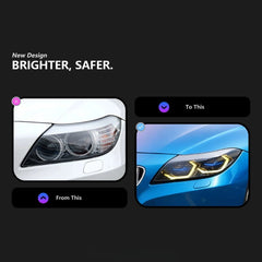 Premium Laser Headlights for 2009-2016 BMW Z4 E89 | Dual-Color Switchback DRL, Plug & Play