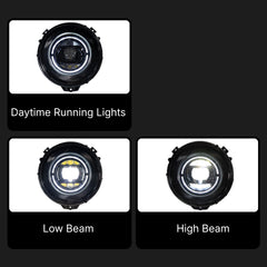 SmokedBlackLEDHeadlightsforMercedesG-ClassW463_1990-2018_HaloDRL_Plug_Play_5 - NOXBEAM