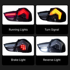 Smoked LED Tail Lights for 2009-2011 BMW 3 Series E90 LCI Sedan | Start-Up Animation, Plug & Play