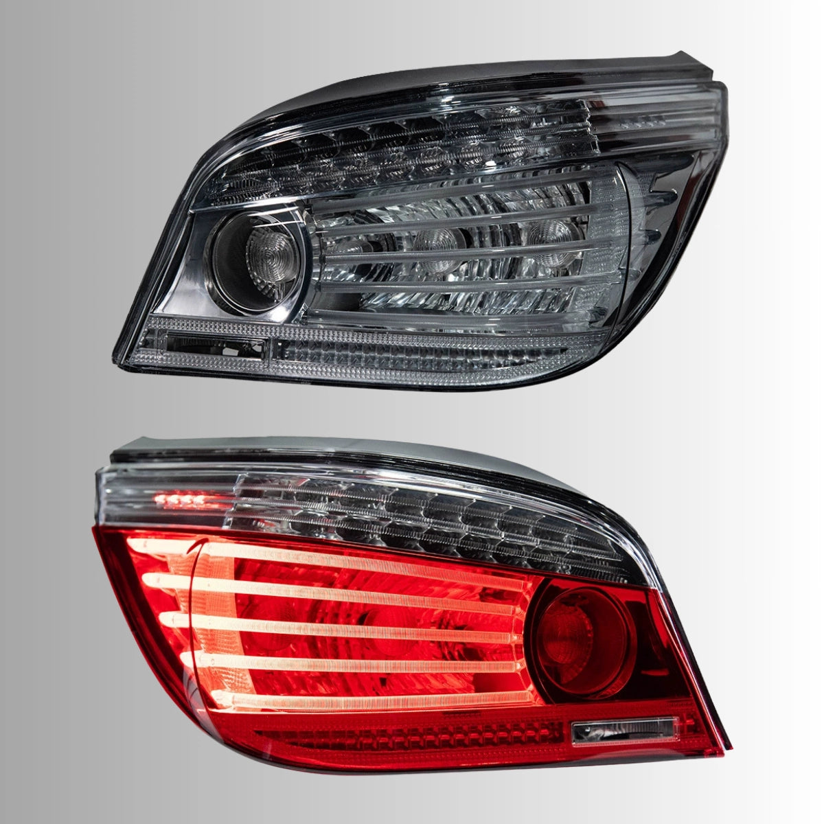 LED-Rückleuchten für 2004-2007 BMW 5er E60/M5 Pre-LCI | Klar/Weiß, dynamischer Blinker, Plug & Play
