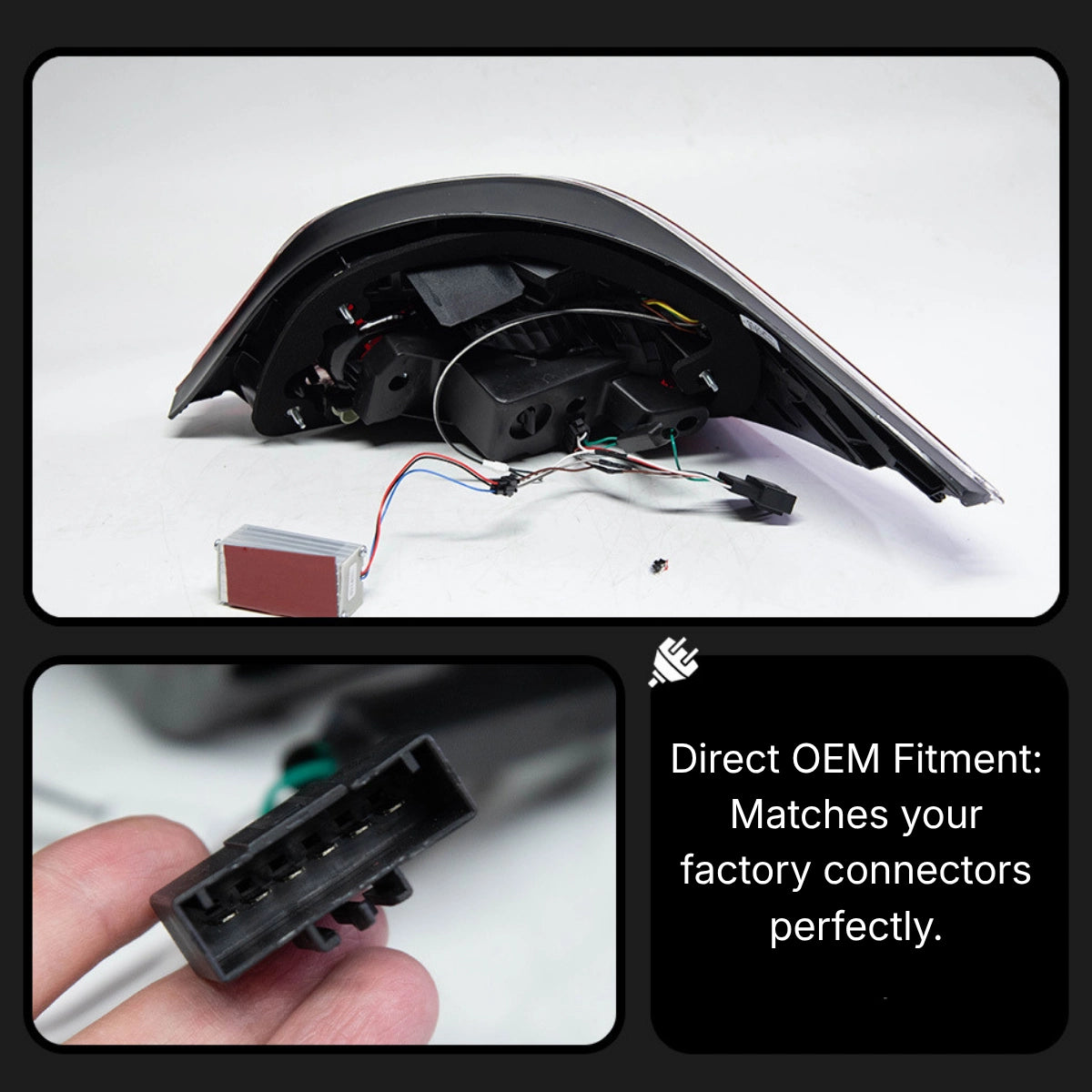 LED-Rückleuchten für 2004-2007 BMW 5er E60/M5 Pre-LCI | Klar/Weiß, dynamischer Blinker, Plug & Play