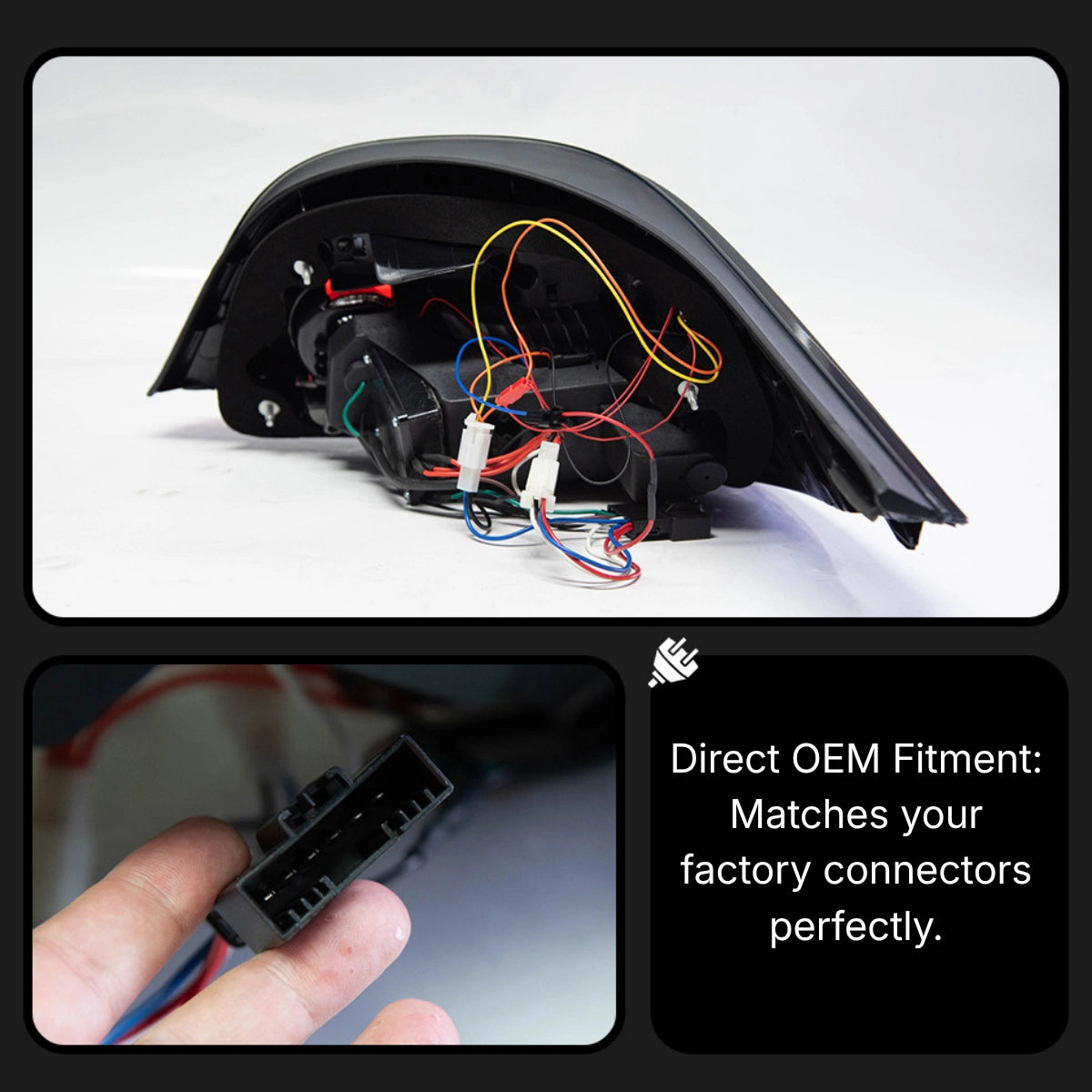 GTS-Style LED-Rückleuchten für 2004-2010 BMW 5er E60/M5 Limousine | Rot/Weiß, sequentiell