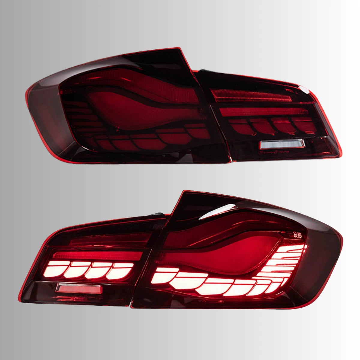 GTS-Style LED-Rückleuchten für 2011-2017 BMW 5er F10/M5 | Dragon Scale, sequentieller Blinker