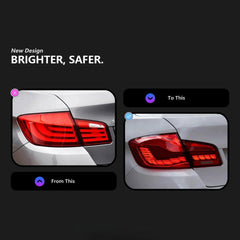 GTS-Style LED-Rückleuchten für 2011-2017 BMW 5er F10/M5 | Dragon Scale, sequentieller Blinker