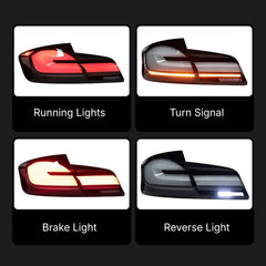 2011-2017 BMW 5 Series F10 M5 LED Tail Lights | for 528i 535i 550i, Start-Up Animation, Sequential, Plug & Play