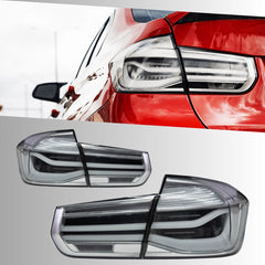 2012-2018 BMW 320i 328i 330i 335i 340i M3 F30 F80 Clear White LED Tail Lights | Sequential