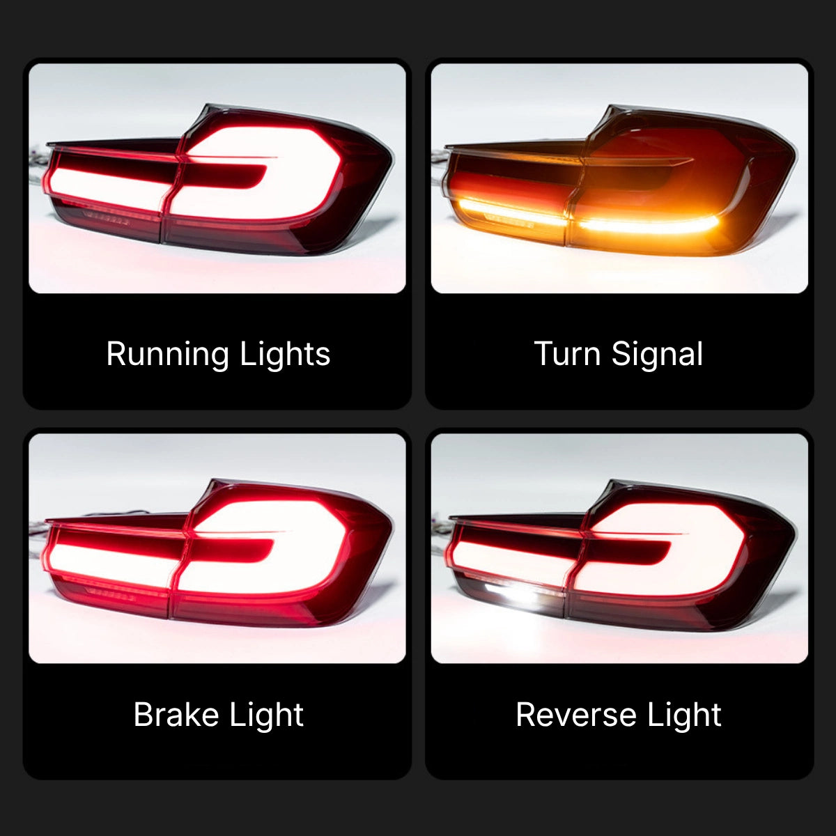 G30-LCI-Style LED-Rückleuchten für 2012-2018 BMW 3er F30 & M3 F80 | dynamischer Blinker