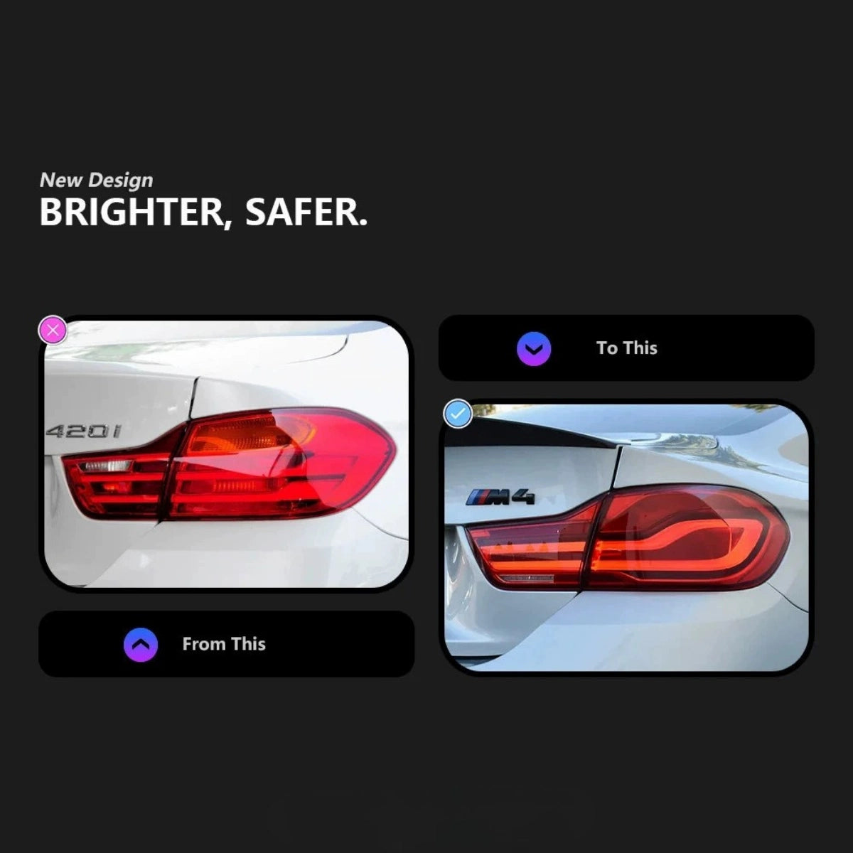 LED-Rückleuchten im OEM-Stil für 2014-2020 BMW 4er F32/F36 & M4 F82 | Plug & Play