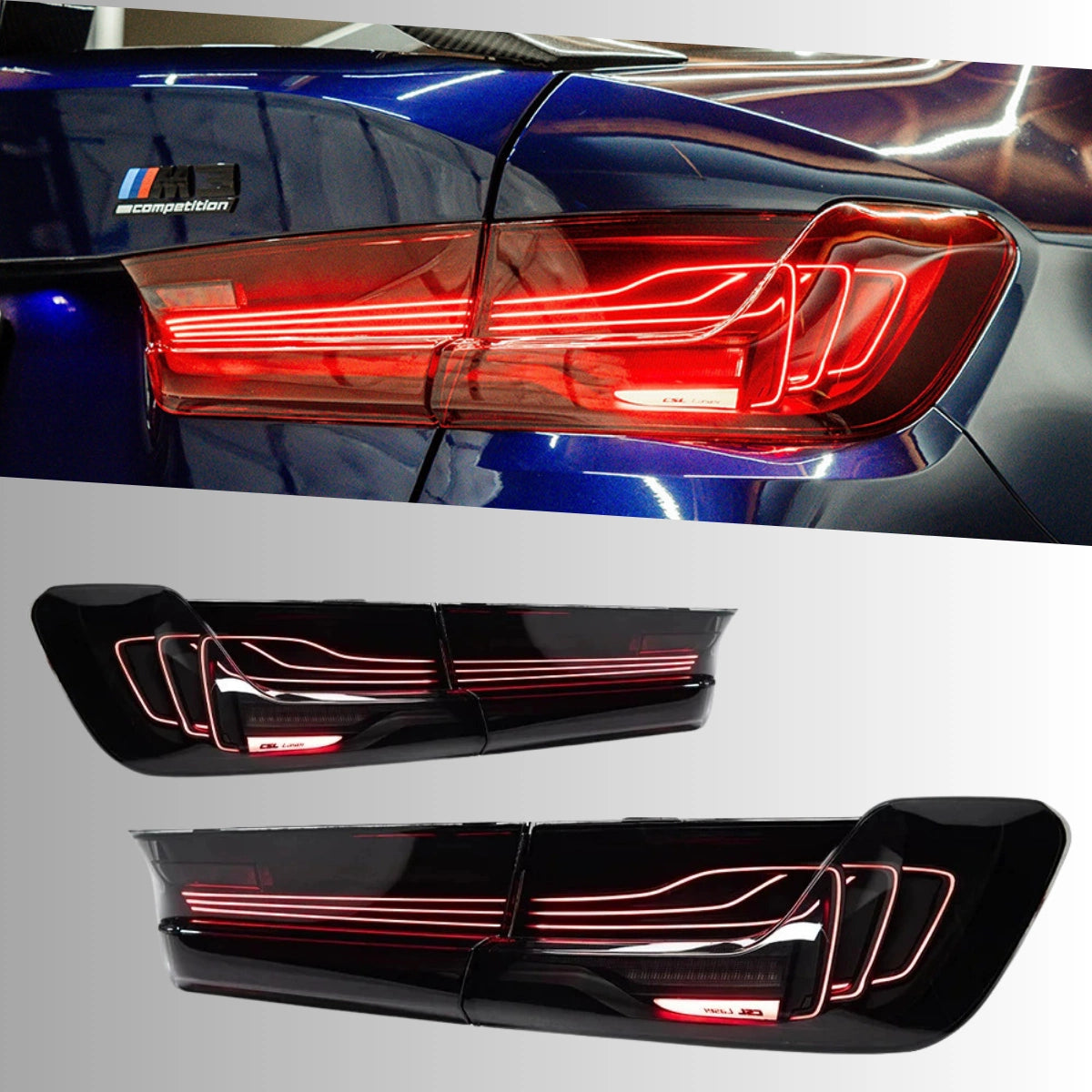 2019-2026 BMW 3 Series G20 G80 LED Tail Lights | CSL Style for 330i 330e M340i M3, Sequential, Plug & Play