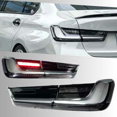 2019-2026 BMW 3 Series G20 G80 LED Tail Lights | Clear White for 330i 330e M340i M3, Plug & Play