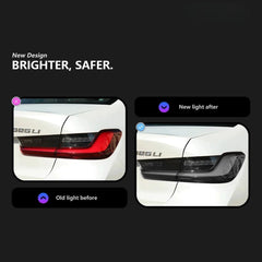 2019-2026 BMW 3 Series G20 G80 LED Tail Lights | Clear White for 330i 330e M340i M3, Plug & Play