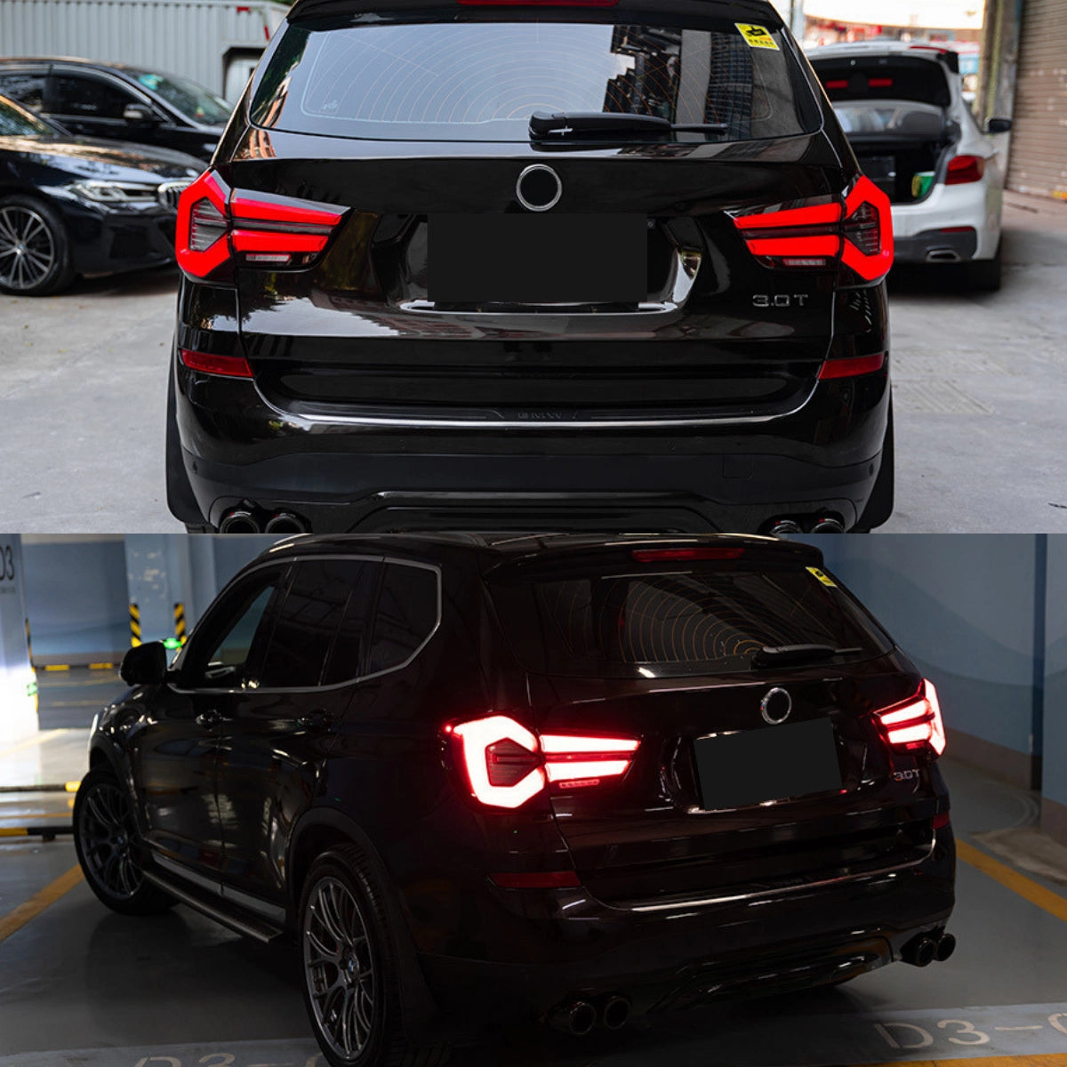 LED-Rückleuchten für 2011-2017 BMW X3 F25 | nur für werkseitige LED-Rückleuchten, Startanimation
