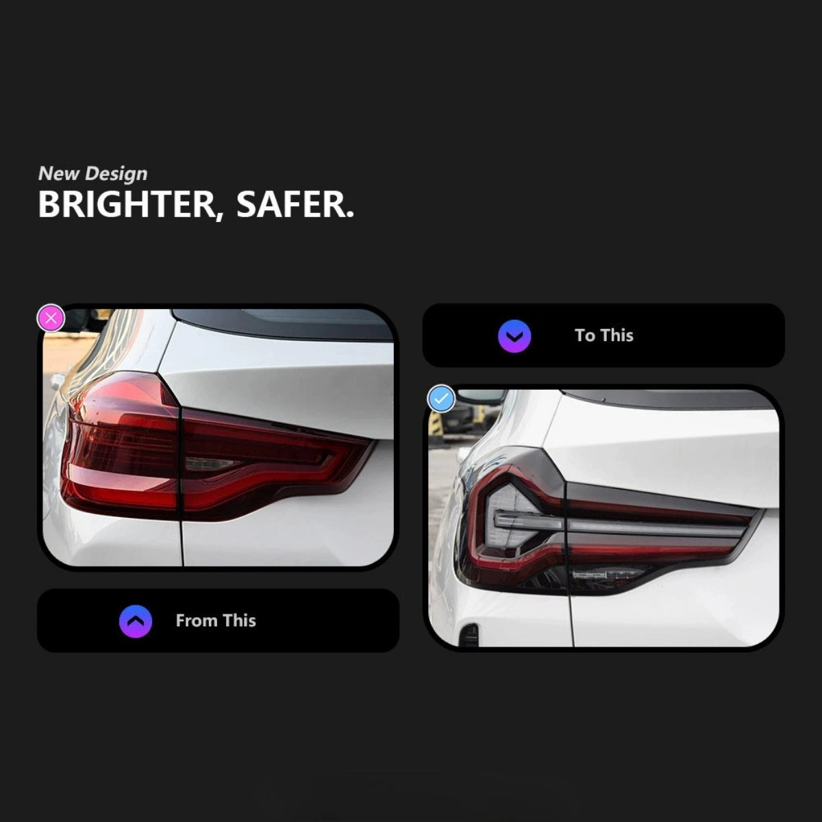 LED-Rückleuchten für 2018-2021 BMW X3 G01 Pre-LCI | Startanimation, dynamischer Blinker