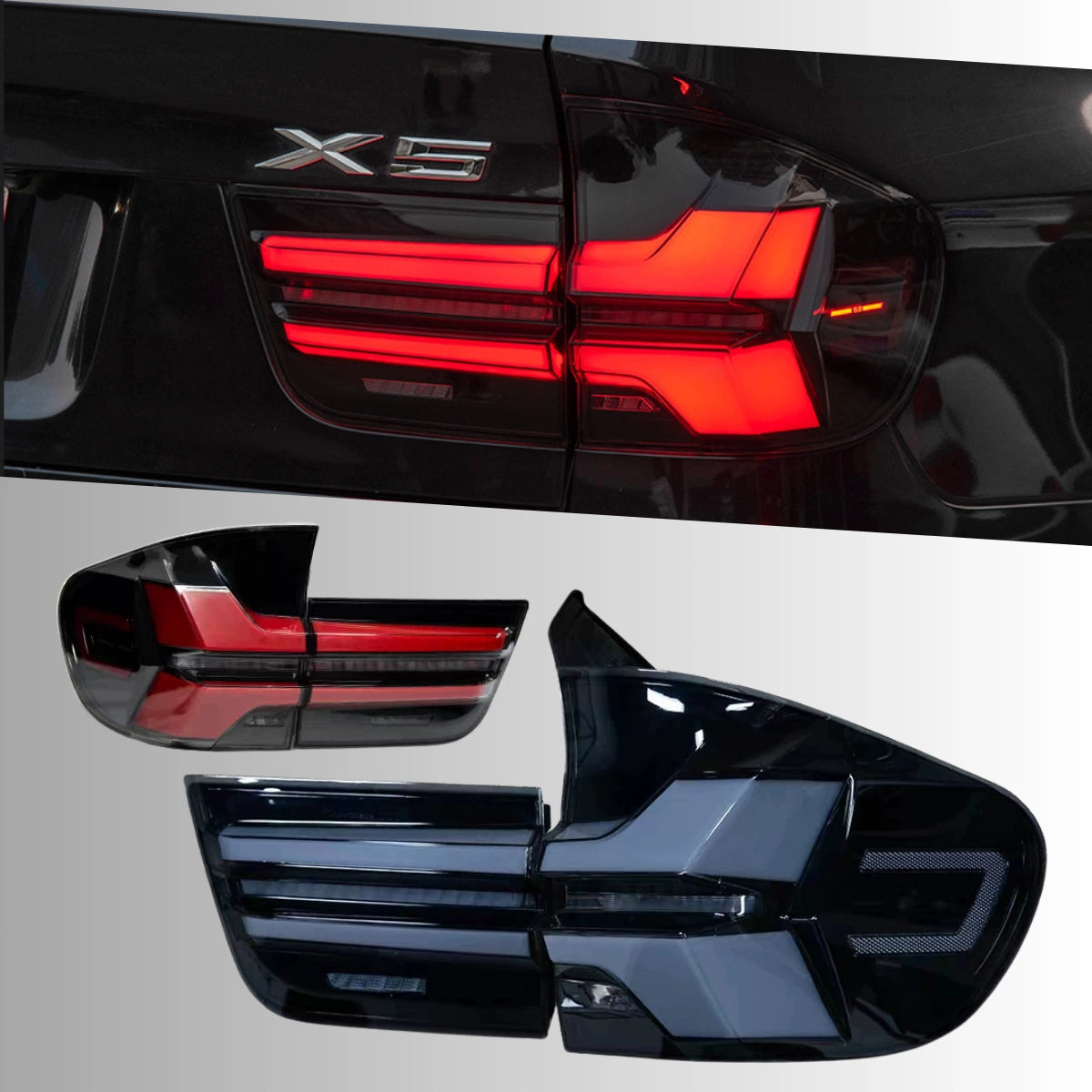 LED-Rückleuchten für 2007-2013 BMW X5 E70 | Startanimation, dynamischer Blinker, Plug & Play