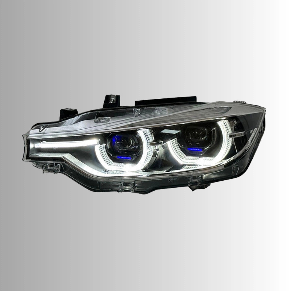 Full LED Angel Eyes Headlights for BMW 3 Series F30/F31 320i-340i (2012-2018) | Dual-Color DRL, Plug & Play