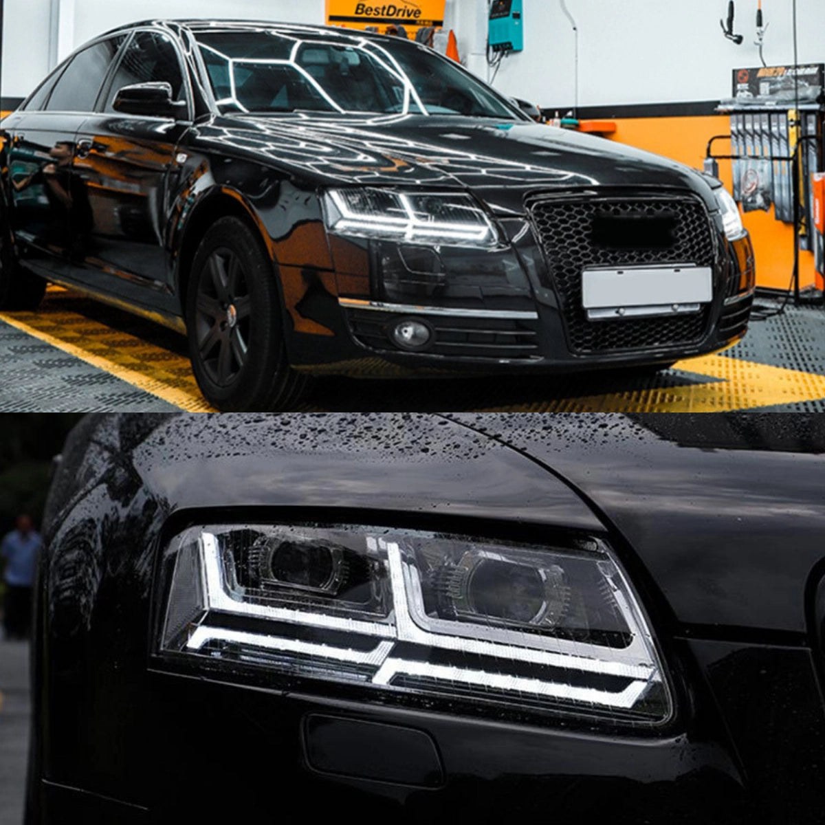 Full-LED-Doppelprojektor-Scheinwerfer für Audi A6/S6 C6 (2005-2011) | Nur ohne Adaptive/AFS