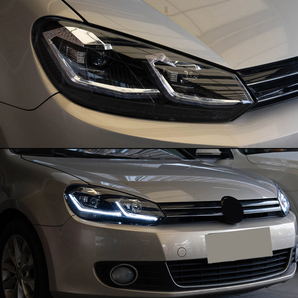 FullLEDHeadlightAssemblyfor2010-2014VWMK6DualProjector_WhiteDRL_StartupAnimation_1 - NOXBEAM