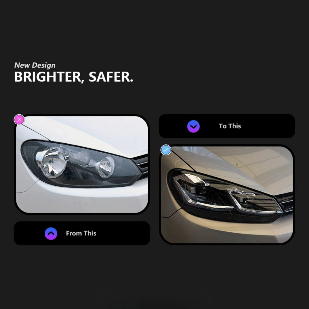 FullLEDHeadlightAssemblyfor2010-2014VWMK6DualProjector_WhiteDRL_StartupAnimation_4 - NOXBEAM