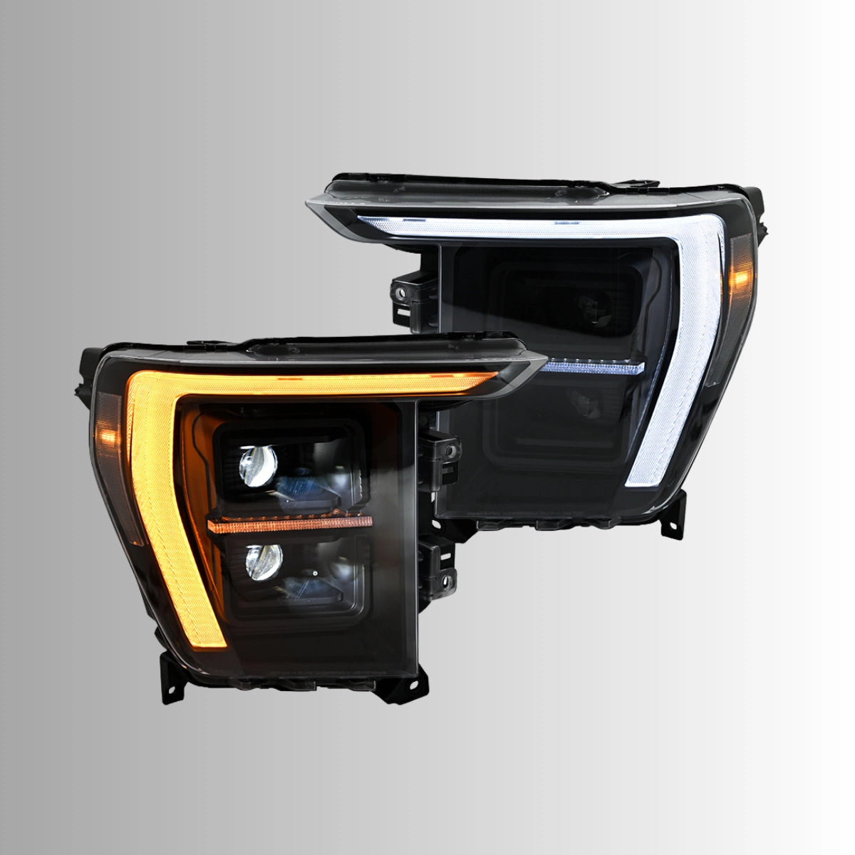 Full LED Headlight Assembly for 2021-2023 Ford F-150 | Dual-Color DRL, Fits All Trims (XL to Raptor), Plug & Play